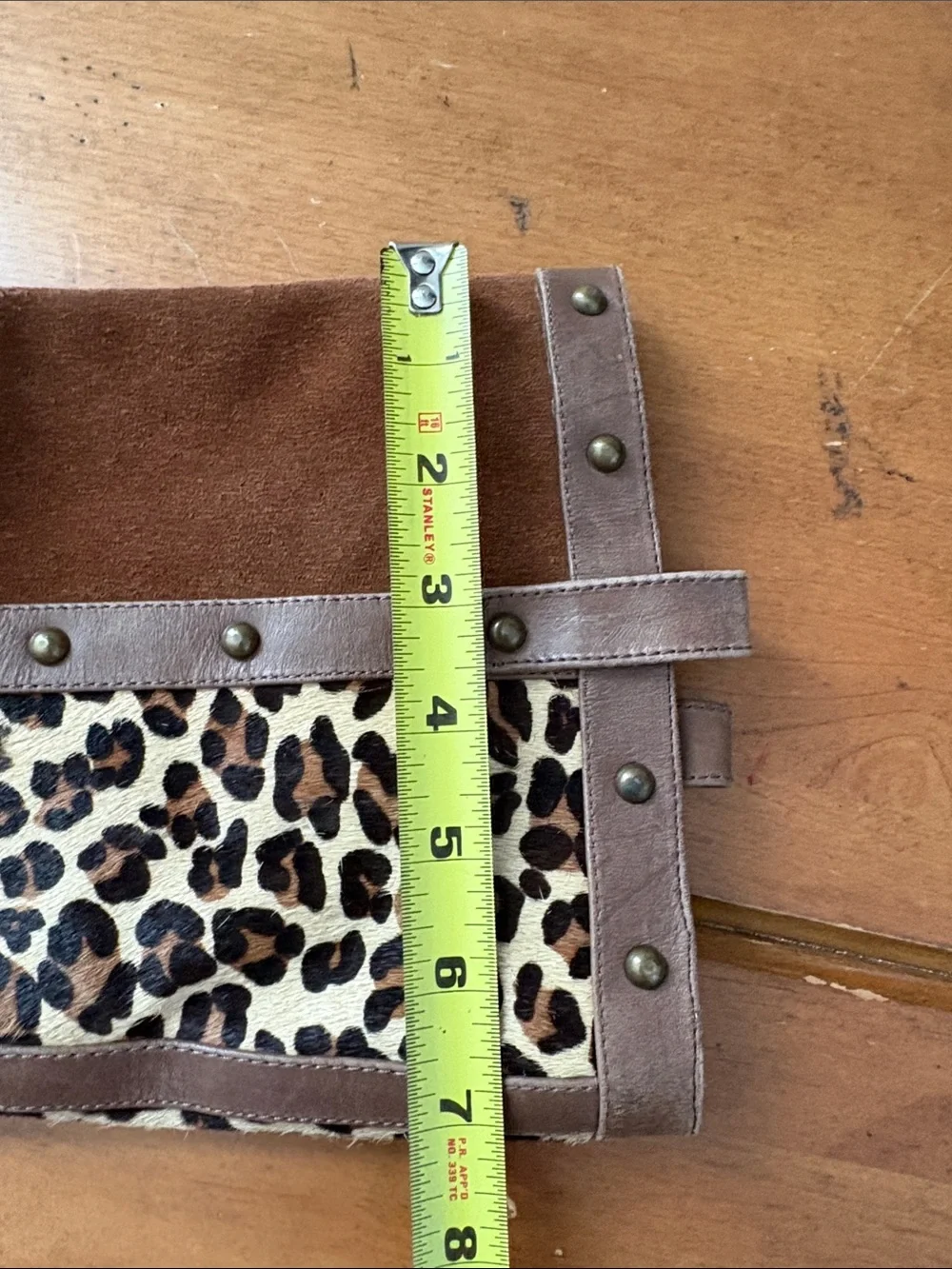 Steve Madden Suede & Leather Knee Boots with Leopard Panel Size 9